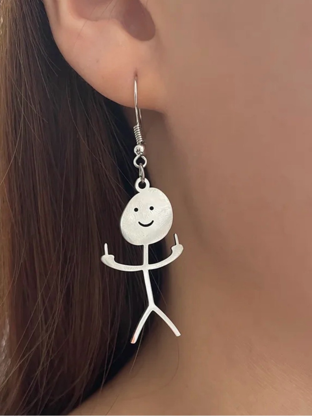 Funny Earrings Lightweight Dangle Earrings Middle Finger Jewelry